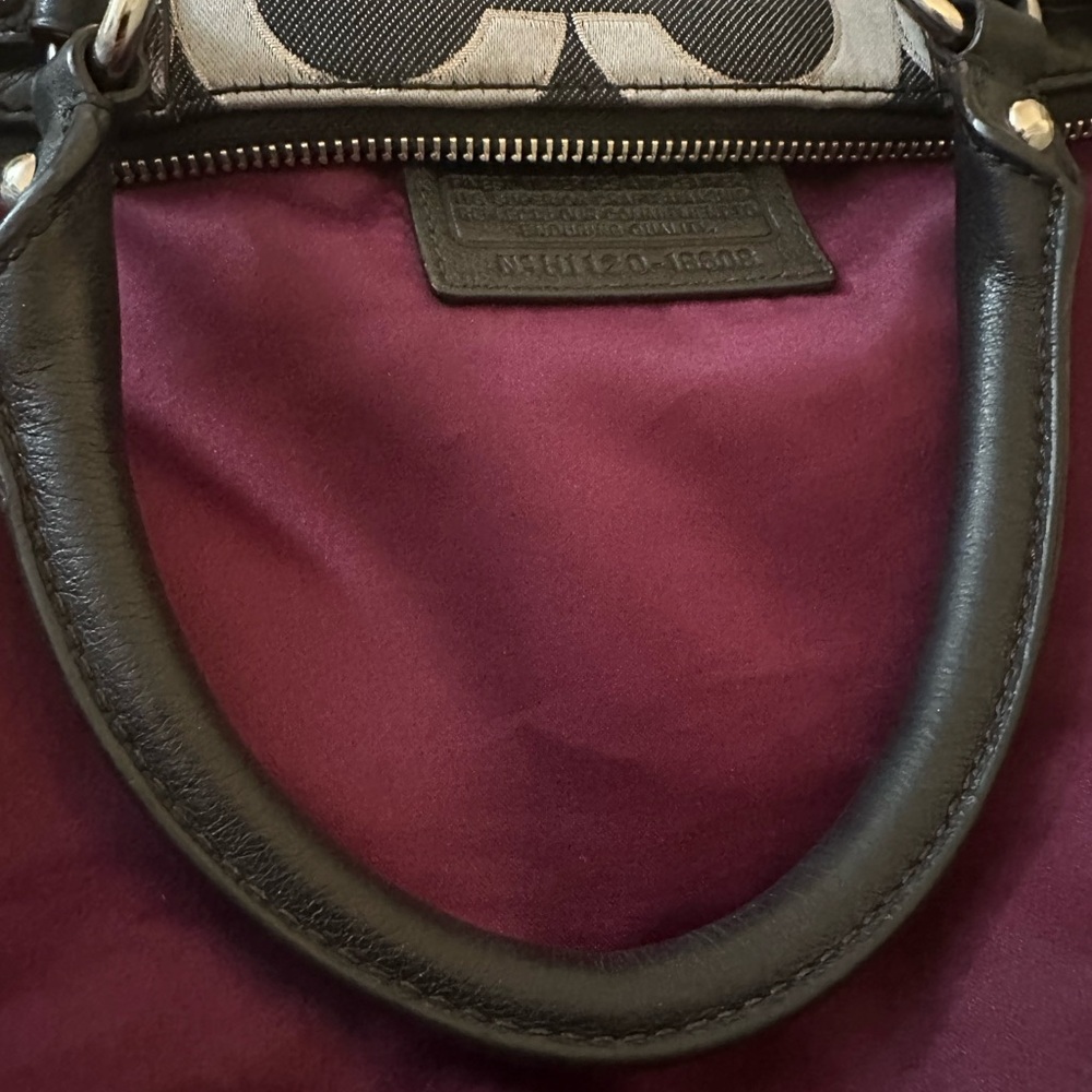 Coach 2011 Madison Op Art Bag F18808 in Silver & Black Pink Lining!‎ - Picture 12 of 16